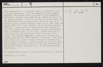 Islay, Trudernish Point, NR45SE 10, Ordnance Survey index card, page number 2, Verso