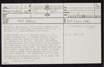 Islay, Glasgo Beag, NR46SW 4, Ordnance Survey index card, page number 1, Recto