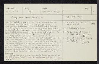 Colonsay, Kiloran Bay, NR49NW 14, Ordnance Survey index card, page number 1, Recto