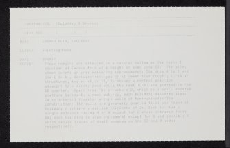 Colonsay, Carnan Eoin, NR49NW 25, Ordnance Survey index card, Recto