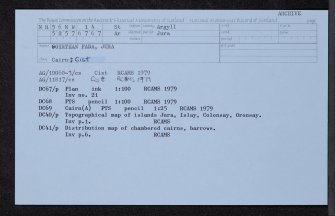 Jura, Goirtean Fada, NR56NW 14, Ordnance Survey index card, Recto