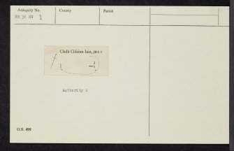 Jura, Cladh Chlainn Iain, NR56SW 1, Ordnance Survey index card, Recto