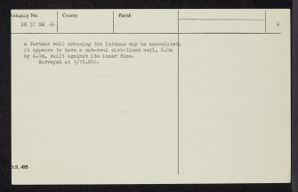 Jura, Ardmenish, An Dunan, NR57SE 4, Ordnance Survey index card, page number 4, Recto