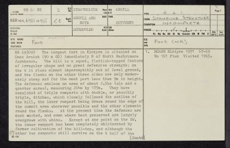 Cnoc Araich, NR60NE 2, Ordnance Survey index card, page number 1, Recto