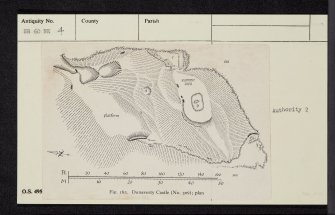 Dunaverty Castle, NR60NE 4, Ordnance Survey index card, Recto