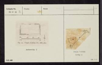 Killellan House, NR61SE 2, Ordnance Survey index card, Recto