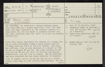 Tangy Loch, NR62NE 6, Ordnance Survey index card, page number 1, Recto