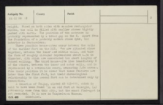 Largiemore, NR62NE 13, Ordnance Survey index card, page number 2, Verso