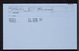 Westport, NR62NE 21, Ordnance Survey index card, Recto