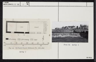 Kilchenzie, Old Parish Church And Churchyard, NR62SE 12, Ordnance Survey index card, Recto