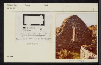 Gigha, St Cathan's Church And Kilchattan Burial Ground, NR64NW 1, Ordnance Survey index card, page number 1, Recto