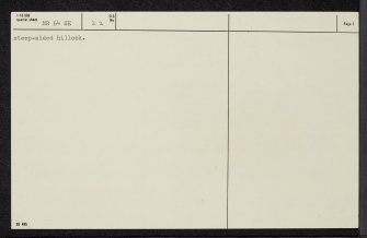 Dun An Fhamhair, NR64SE 22, Ordnance Survey index card, page number 2, Verso