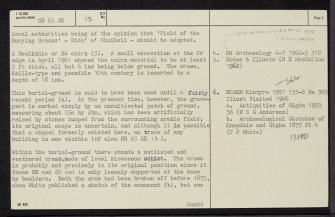 Gigha, Tarbert, Burial Ground, NR65SE 13, Ordnance Survey index card, page number 2, Verso