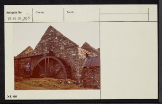 Gigha, Port An Duin, Old Watermill, NR65SW 10, Ordnance Survey index card, Recto
