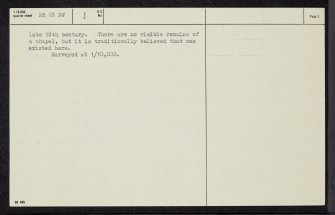 Jura, Inverlussa, Killchianaig, NR68NW 1, Ordnance Survey index card, page number 2, Verso
