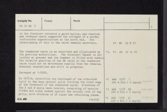 Ardnacross 2, Kintyre, NR72NE 6, Ordnance Survey index card, page number 4, Verso