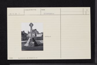 Campbeltown, Old Quay Head, Campbeltown Cross, NR72SW 16, Ordnance Survey index card, page number 3, Recto