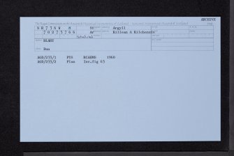 Blary, NR73NW 8, Ordnance Survey index card, Recto