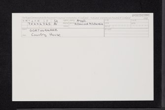 Gortinanane House, NR74NW 18, Ordnance Survey index card, Recto