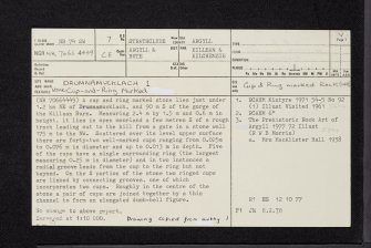 Drumnamucklach, NR74SW 7, Ordnance Survey index card, page number 1, Recto