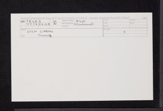 Loch Ciaran, NR75SE 3, Ordnance Survey index card, Recto