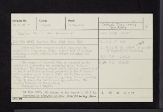 Caisteal Torr, NR77NE 7, Ordnance Survey index card, Recto