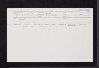 Ormsary, NR77SW 4, Ordnance Survey index card, Recto