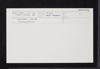 Ormsary House, NR77SW 6, Ordnance Survey index card, Recto