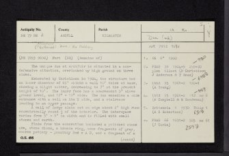 Ardifuir, NR79NE 2, Ordnance Survey index card, page number 1, Recto