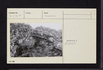 Castle Dounie, NR79SE 13, Ordnance Survey index card, page number 1, Recto