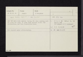 Barnluasgan, NR79SE 16, Ordnance Survey index card, Recto