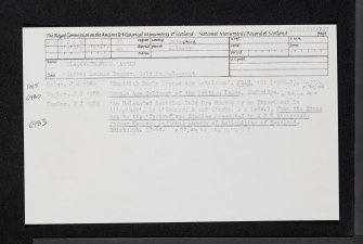 Arran, Blackwaterfoot, NR82NE 3, Ordnance Survey index card, Recto