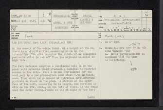 Carradale Point, NR83NW 1, Ordnance Survey index card, page number 1, Recto