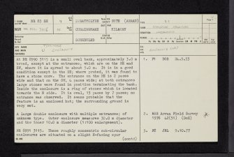 Arran, Tormore, NR83SE 9, Ordnance Survey index card, page number 1, Recto