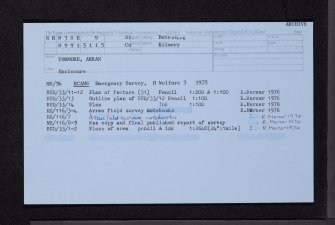 Arran, Tormore, NR83SE 9, Ordnance Survey index card, Recto