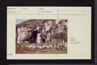 Arran, Drumadoon, King's Cave, NR83SE 10, Ordnance Survey index card, page number 2, Verso