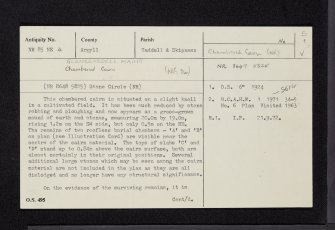 Glenreasdale Mains, NR85NE 4, Ordnance Survey index card, page number 1, Recto