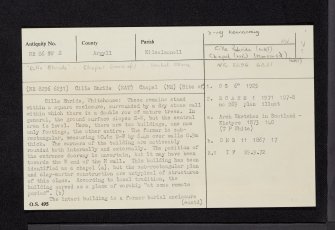 Cille Bhride, Whitehouse, NR86SW 2, Ordnance Survey index card, page number 1, Recto