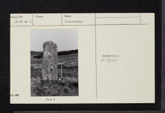 Stane Alane, Lochgilphead Cemetery, NR88NE 16, Ordnance Survey index card, Recto