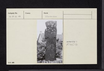 Lochgilphead, Argyll Street, Roman Catholic Church Of St Margaret, Cross, NR88NE 18, Ordnance Survey index card, Recto