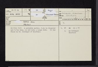 Dippin Hill, NR88NE 19, Ordnance Survey index card, page number 1, Recto