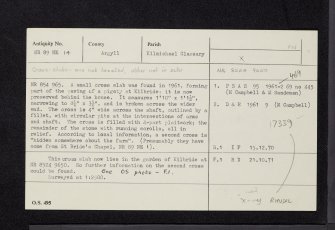 Kilbride, NR89NE 14, Ordnance Survey index card, Recto