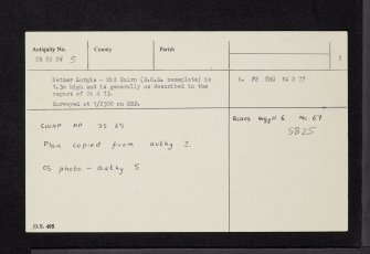 Nether Largie Mid, NR89NW 5, Ordnance Survey index card, page number 2, Verso