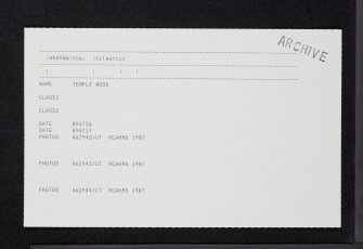 Temple Wood, NR89NW 6, Ordnance Survey index card, Recto