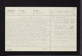Kilmartin Churchyard, NR89NW 8, Ordnance Survey index card, page number 1, Recto