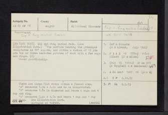 Baluachraig 1, NR89NW 13, Ordnance Survey index card, Recto