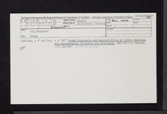 Ballymeanoch, NR89NW 18, Ordnance Survey index card, Recto
