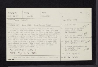 Duntroon, NR89NW 25, Ordnance Survey index card, Recto