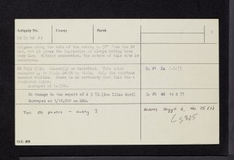 Rhudil, NR89NW 27, Ordnance Survey index card, page number 2, Verso