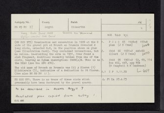 Poltalloch, NR89NW 37, Ordnance Survey index card, Recto